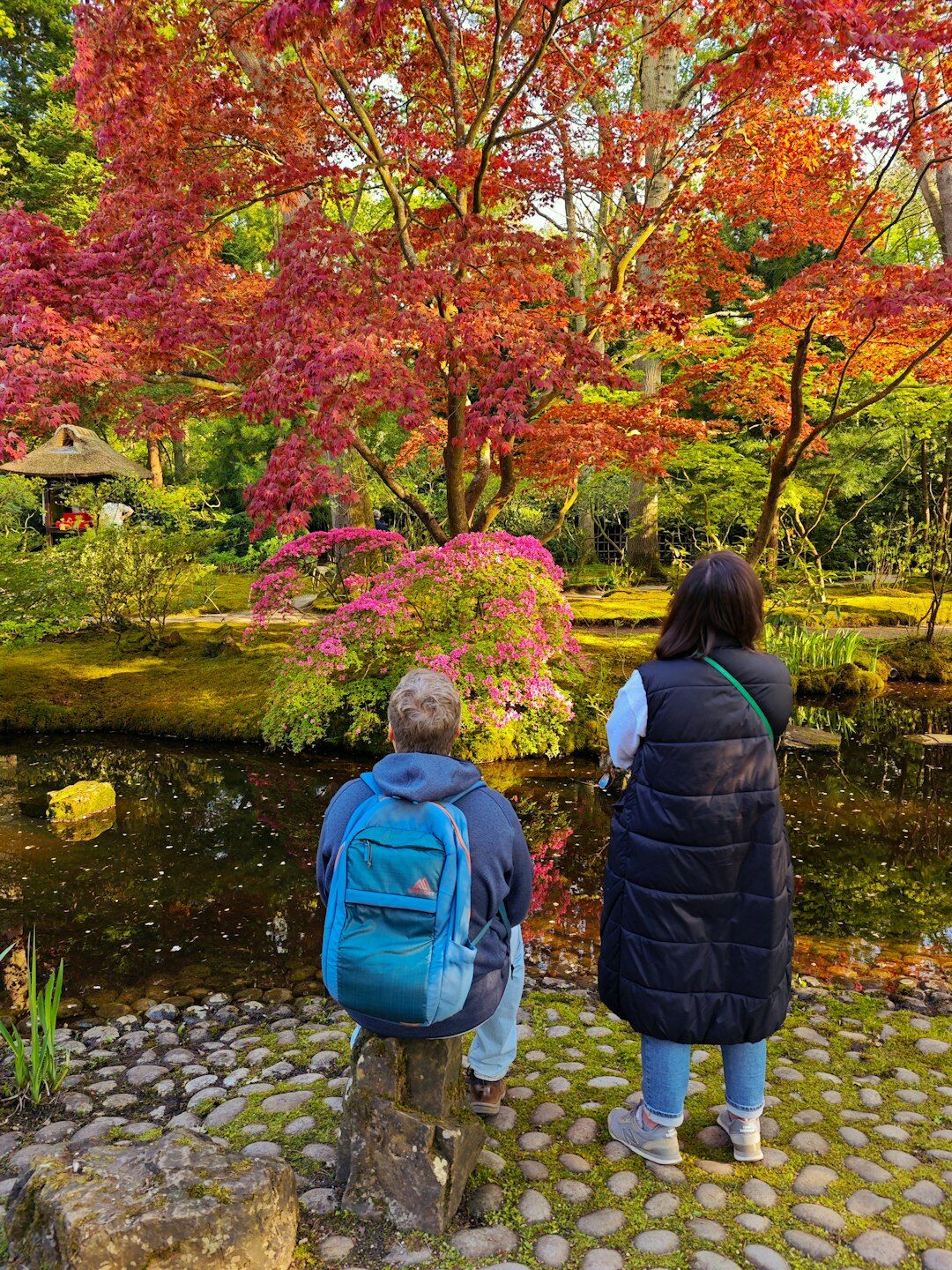 person meditating in nature