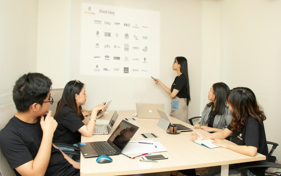 person in online course session