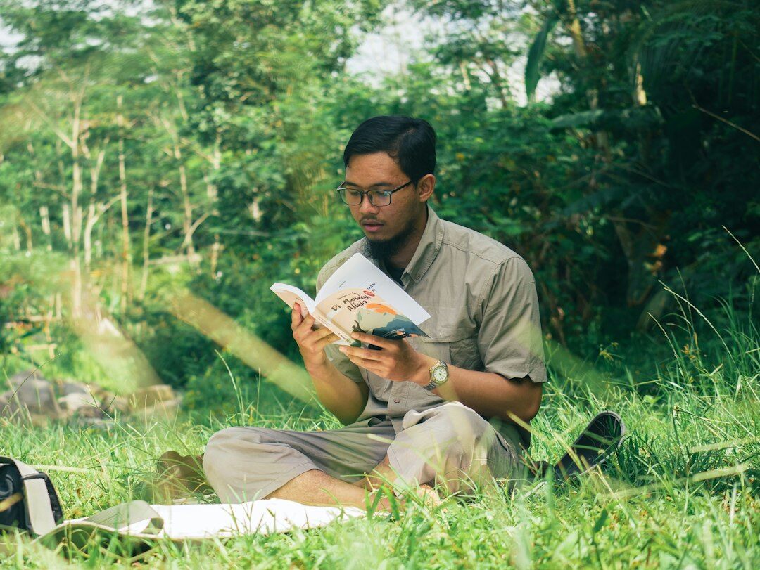 person journaling in nature